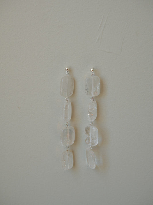 Chain Link Quartz Earrings