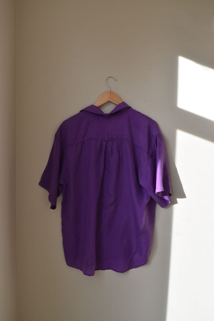 Violet Silk Blouse