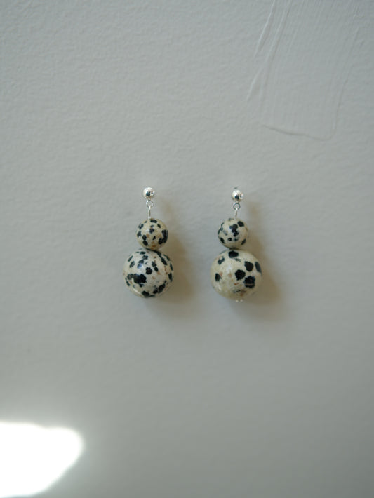 Dalmatian Jasper Stacked Studs