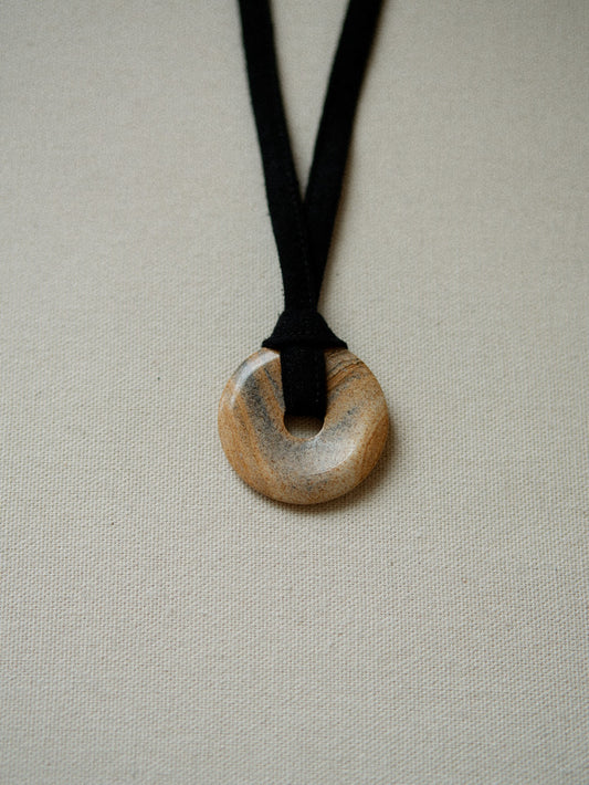 Stone & Silk Pendant