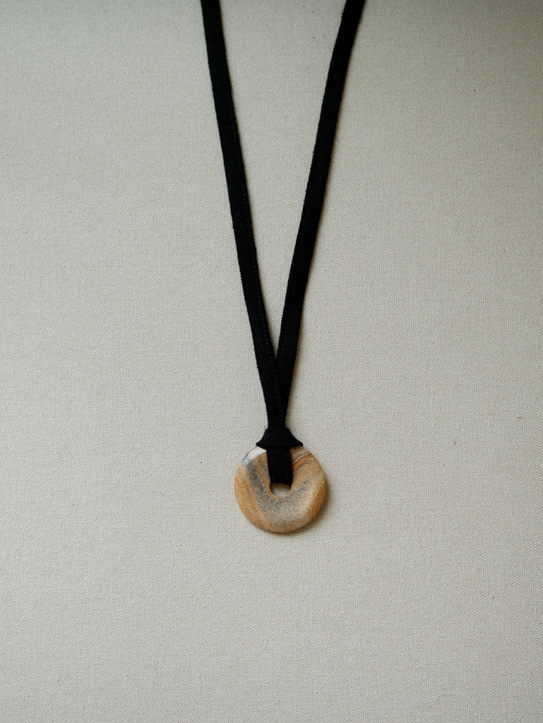 Stone & Silk Pendant