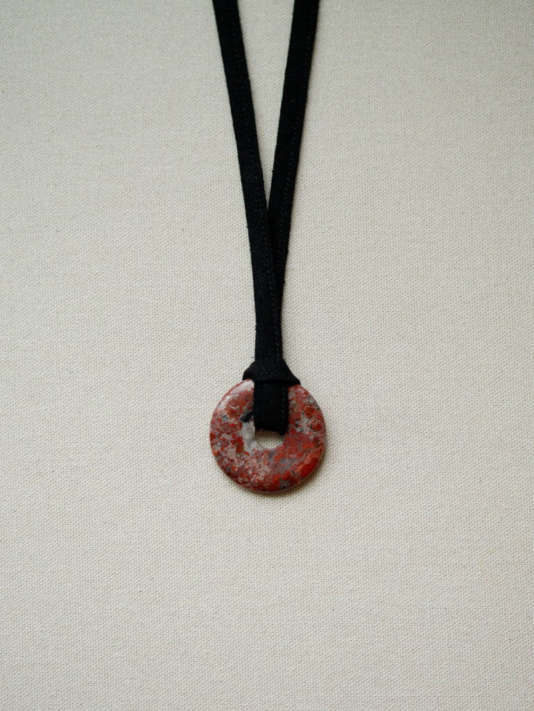 Stone & Silk Pendant