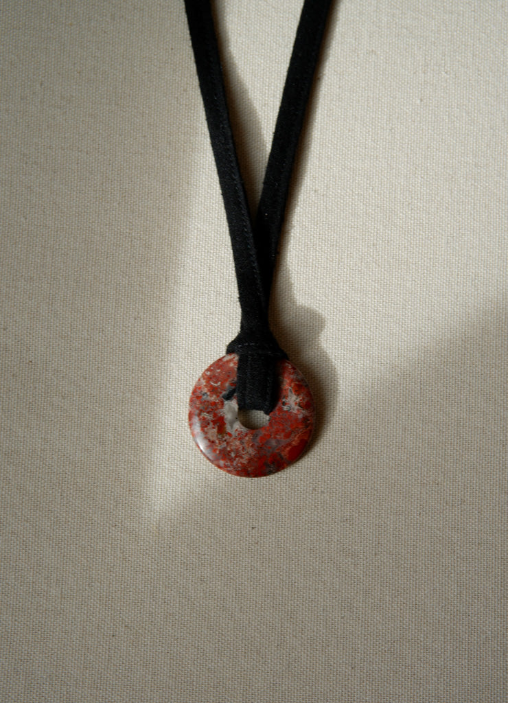 Stone & Silk Pendant