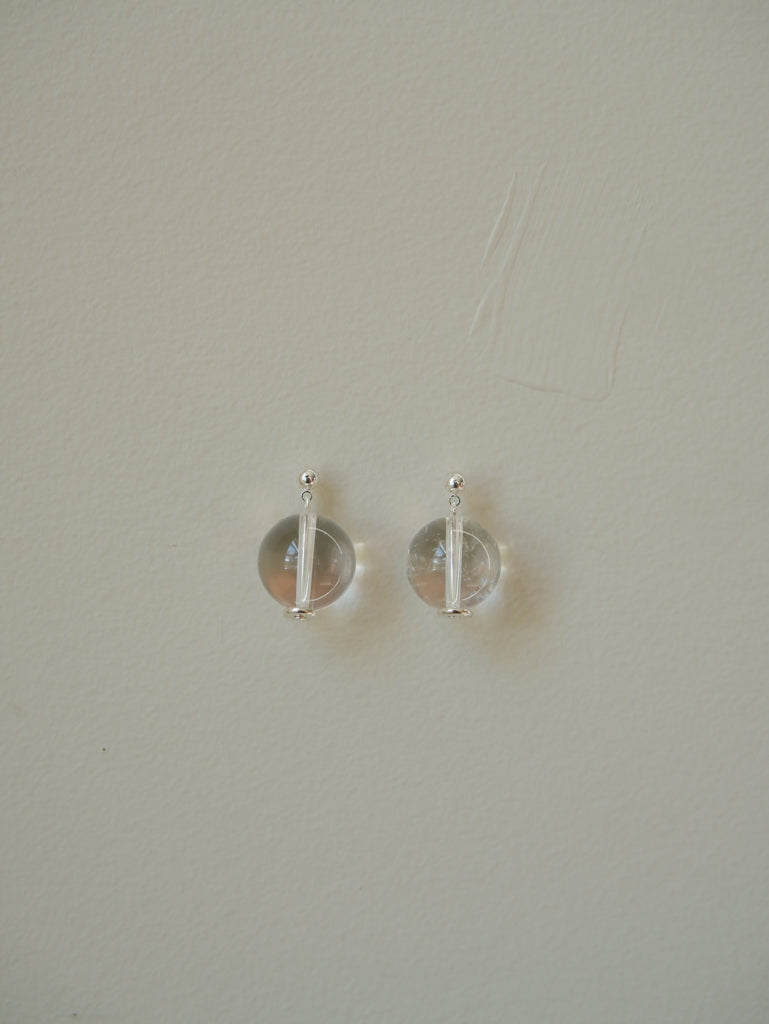 Quartz Orb Earrings